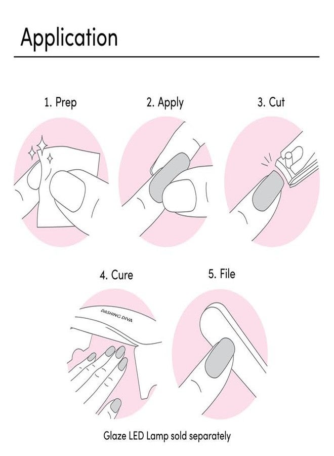 Dashing Diva GelXtend Design & Removal Kit - Nail Tips & Magic Off+ Remover - Acrylic Nails with LED Glue - Lasts Up to 14 Days - Press On Remover with Niacinamide and Castor Oil - Airy Fairy - Image 4